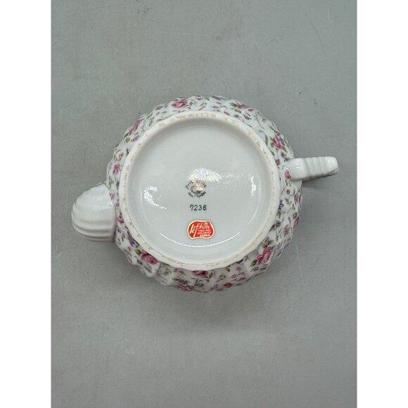 lefton goffon Roses Bone China Gold Trim Floral Pattern Japan Teapot Lid 7236